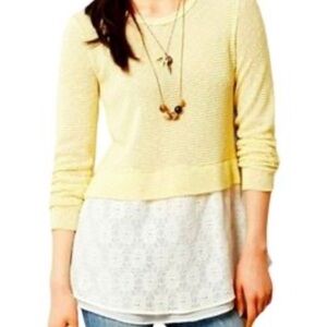 Anthropologie Clu + Willoughby Sujet Tiered Sweater